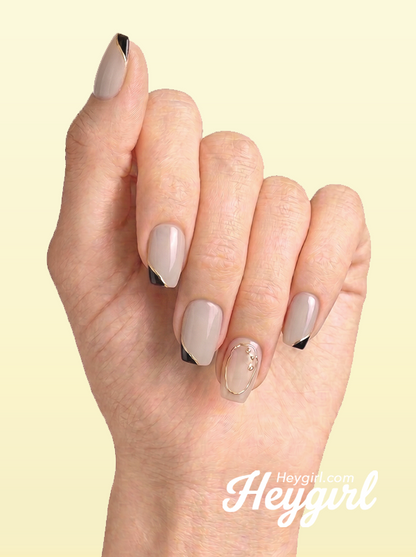 Gilded Veil | Nude Black Gold Contour