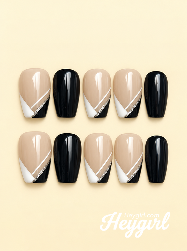 Noir Geometry | Silver Accent