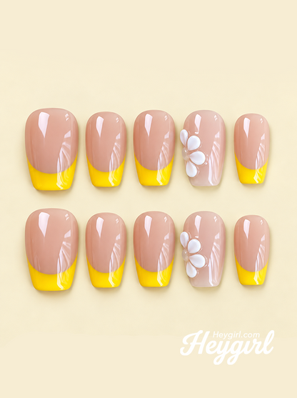 Lemon Blossom | 3D Floral Yellow French