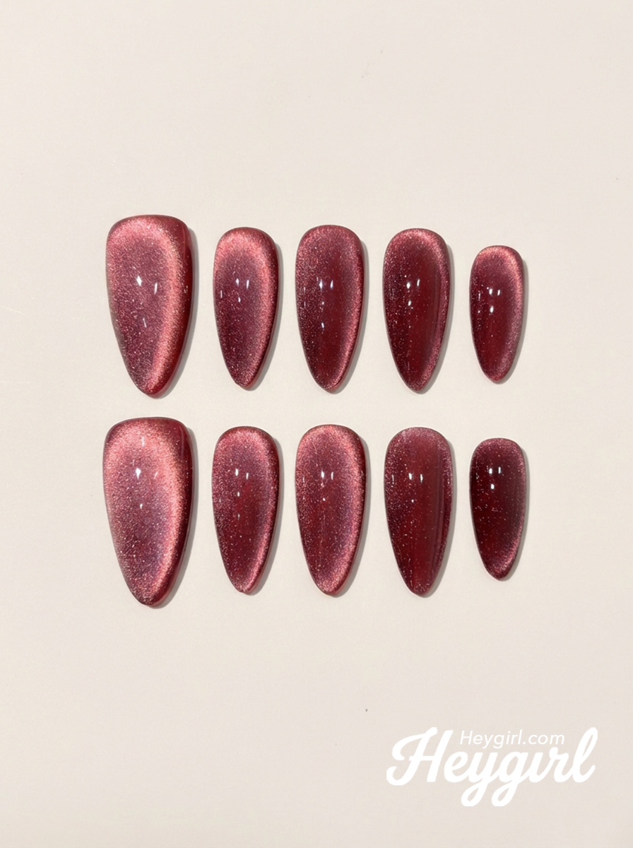 Deep Garnet | Velvet Wine Cat Eye