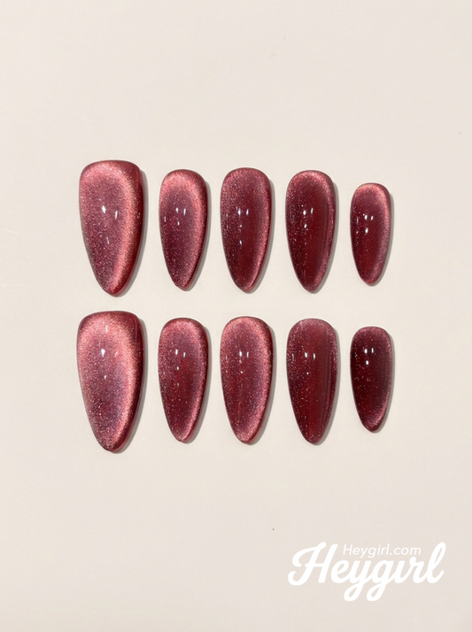 Deep Garnet | Velvet Wine Cat Eye